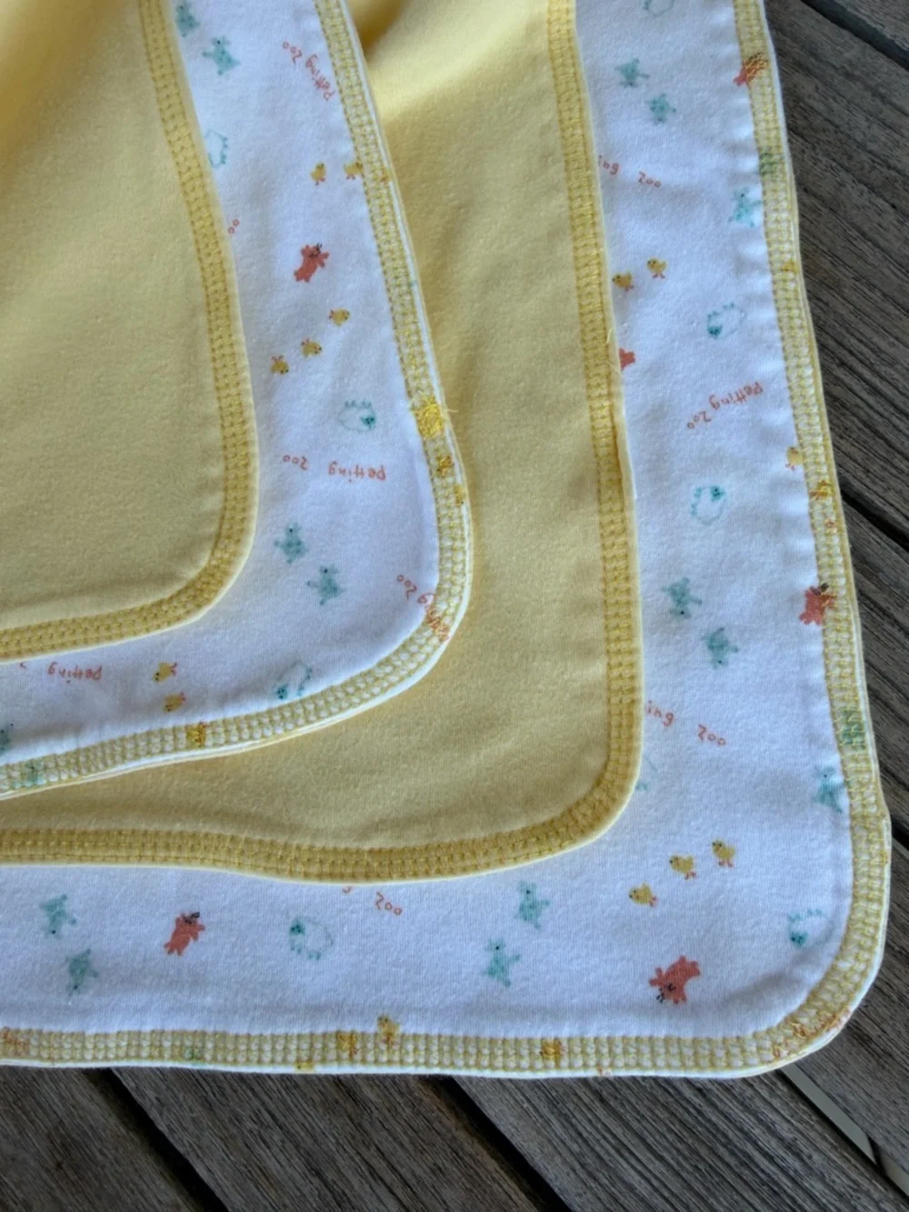 Y2K Gymboree Petting Zoo Farm Animal Baby Blanket Yellow Sheep Bunny Chick Cow